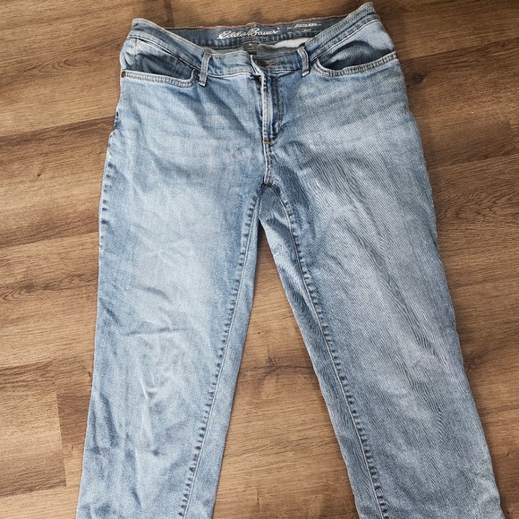 Eddie Bauer Boyfriend Crop blue Jeans size 8 - Picture 1 of 4